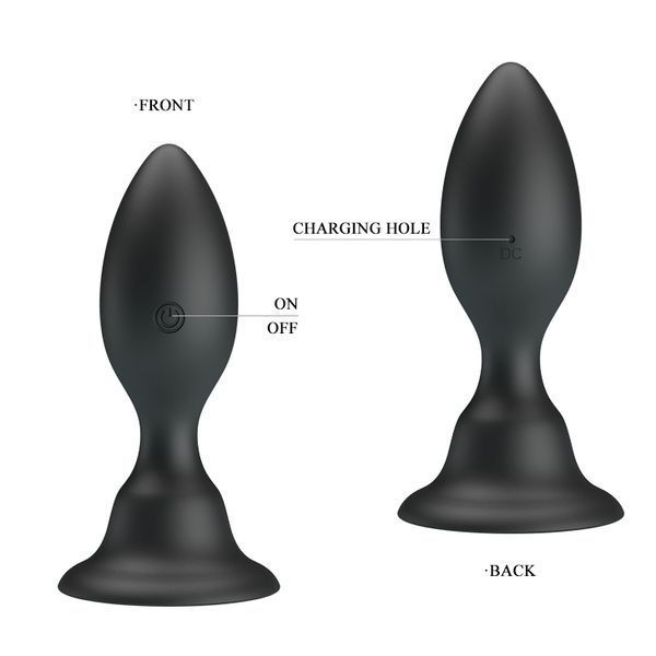 Анальна пробка з вібрацією Pretty Love Push Over To Trigger Vibration Black 6603BI-040076 фото