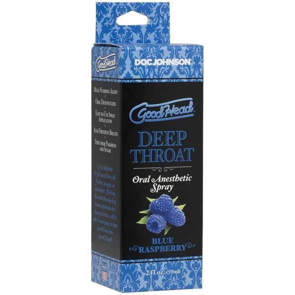 Спрей для глибокого мінету Doc Johnson GoodHead DeepThroat Spray - Blue Raspberry, 59 мл SO9854 фото