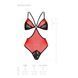Напівпрозоре боді з мереживом Passion PEONIA BODY XXL XXXL red SO8461 фото 5