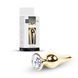 Анальна пробка Boys of Toys Jewellery Gold BUTT PLUG- Clear d - 3 см 62530064-00066 фото 1