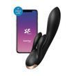Смарт вібратор-кролик із подвійним відростком Satisfyer Double Flex Black
