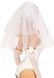 Фата нареченої Leg Avenue Tiered Bridal Veil One Size White SO9232 фото 2