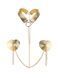 Пестис-сердечка з пензликами та чокером JSY Nipple Sticker RT236114 Golden SX3758 фото 1