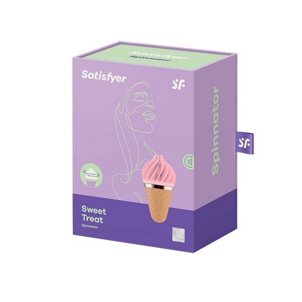 Морозиво-спінатор Satisfyer Lay-On - Sweet Treat Pink Brown, 10 режимів роботи, водонепроникний SO3552 фото