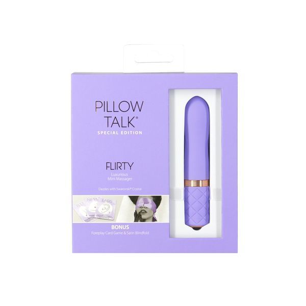 Розкішний вібратор Pillow Talk Flirty Purple Special Edition, Сваровскі, пов&rsquo;язка на очі+гра SO6854 фото