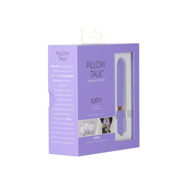 Розкішний вібратор Pillow Talk Flirty Purple Special Edition, Сваровскі, пов&rsquo;язка на очі+гра SO6854 фото