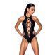 Боді з еко-шкіри з імітацією шнурівки та відкритим доступом Passion NANCY BODY, black SO5370 фото 1