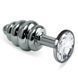 Анальна пробка Lovetoy Heavy Metal Anal Plug Silver Rosebud Spiral Clear 6452LVTOY361 фото