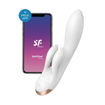Смарт вібратор-кролик із подвійним відростком Satisfyer Double Flex White SO6095 фото