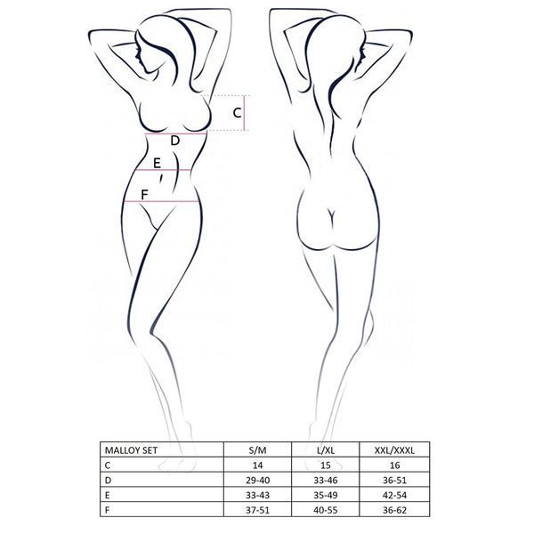 Костюм зайчика Passion MALLOY SET, трусики, топік і вушка EL12802 фото