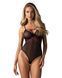 Боді Obsessive Novenes teddy, XL 2XL, прозоре, чашки на кісточках, декор у вигляді стрічок SX0610 фото 1