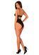 Прозоре боді Obsessive Selinne teddy XL 2XL Black, дрібна сітка, подвійні бретелі SO8664 фото 7