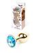 Анальна пробка Boys of Toys Jewellery Gold Plug Light Blue 62530064-00022 фото 1