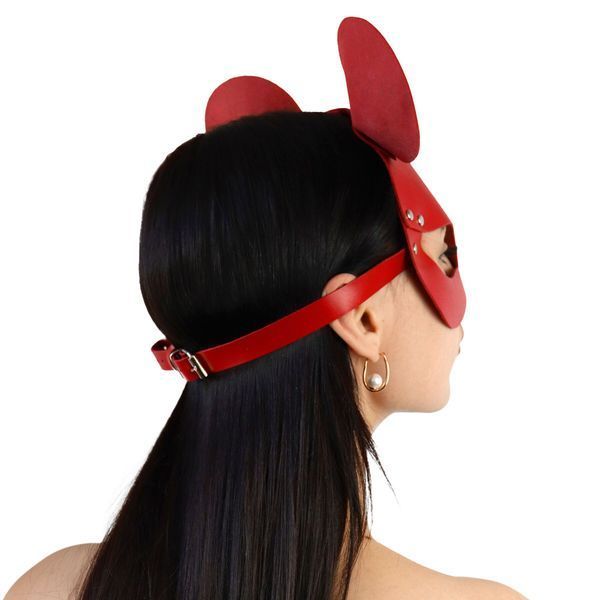 Шкіряна маска мишки Art of Sex - Mouse Mask, колір Червоний SO9650 фото