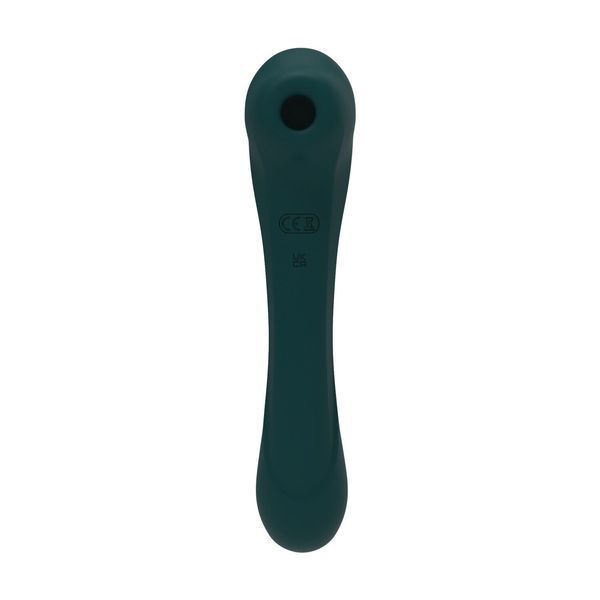 Вібратор та вакуумний кліторальний стимулятор 2-в-1 Alive Quiver Teal SO6018 фото