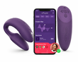 Смарт-вібратор для пар We-Vibe Chorus Purple, сенсорне керування вібраціями стисненням пульта