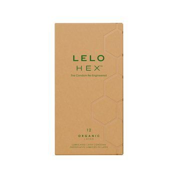 Презервативи LELO HEX Condoms Organic 12 Pack, тонкі та суперміцні SX3043 фото