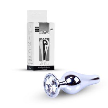 Анальна пробка Boys of Toys Jewellery Silver Long Plug Clear 62530064-00075 фото