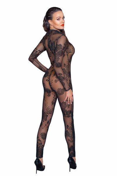 Сітчастий бодістокінг Noir Handmade F237 Long tulle overall, 3XL SX0121 фото
