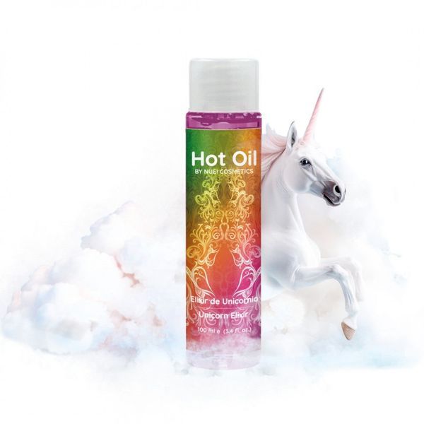 Зігріваюча їстівна масажна олія HOT OIL Unicorn Elixir Nuei, еліксир єдинорога, 100 мл NU890515 фото