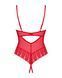 Боді з доступом Obsessive Ingridia crotchless teddy XL 2XL, червоне, відкриті груди SO9025 фото 4