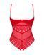 Боді з доступом Obsessive Ingridia crotchless teddy XL 2XL, червоне, відкриті груди SO9025 фото 3
