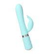 Розкішний кролик з ротацією, вібрацією та кристалами Swarovski Pillow Talk Lively Teal