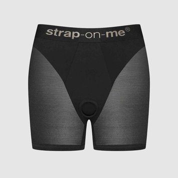 Шорти з фіксацією ділдо Strap-On-Me Harness Lingerie Halo - L - Black SX3517 фото