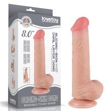 Фалоімітатор Sliding-Skin Dual Layer Dong 8" Flesh 6452LV317207 фото