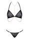 Комплект із ланцюжками Obsessive Pantheria 2-pcs set black, бюстгальтер, трусики SO7876 фото 3