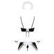 Атласний еротичний костюм покоївки Obsessive Maid set S M, black, 5 предметів SO7715 фото 4