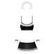Атласний еротичний костюм покоївки Obsessive Maid set S M, black, 5 предметів SO7715 фото 3
