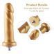 Золотий фалоімітатор Hismith 6.8" Golden Silicone Dildo, система KlicLok SO6202 фото 2