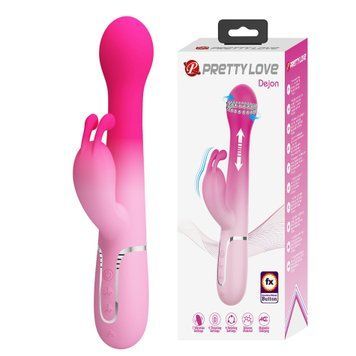 Вібратор-кролик з перлинною стимуляцією Pretty Love Dejon Pink 6603BW-500014-4 фото