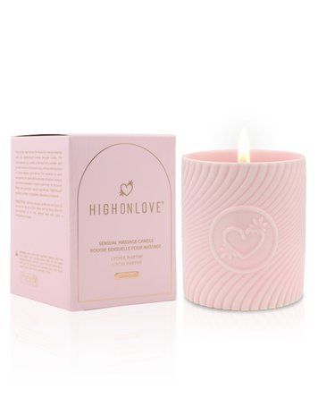 Масажна свічка з ароматом лічі та мартіні Sensual Massage Candle Lychee Martini HighOnLove, 250 мл HOL19353 фото