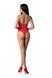 Бодістокінг з імітацією корсетної шнурівки Passion BS094 One Size, red, квітковий візерунок SO8924 фото 2