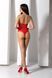 Бодістокінг з імітацією корсетної шнурівки Passion BS094 One Size, red, квітковий візерунок SO8924 фото 9