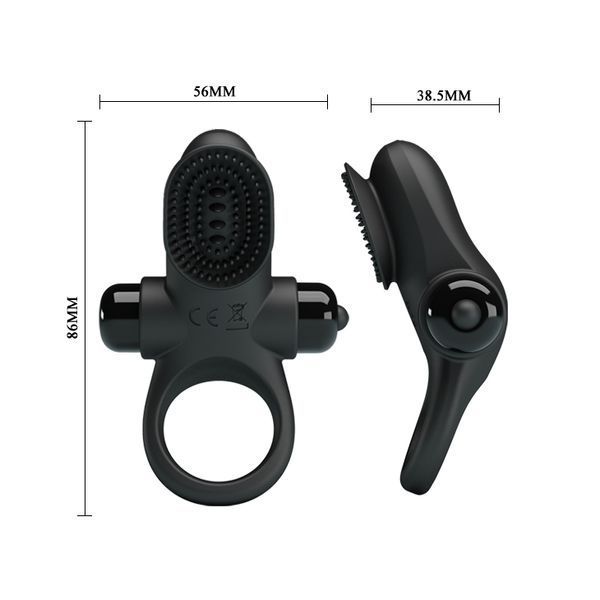 Ерекційне кільце Pretty Love Vibrant Penis Ring II Black 6603BI-210205 фото