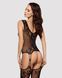 Бодістокінг Obsessive Bodystocking F221 XL XXL, силуетний квітковий малюнок, імітація панчіх SO7229 фото 2