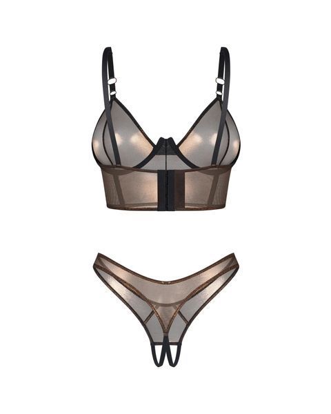 Комплект Obsessive Soranna top & crotchless thong 2XL/3XL SX3625 фото