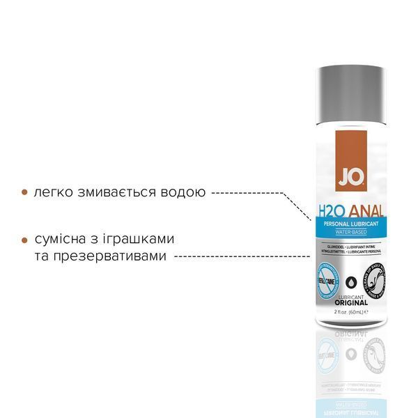 Анальний лубрикант JO ANAL H2O - ORIGINAL (60 мл) SO1455 фото