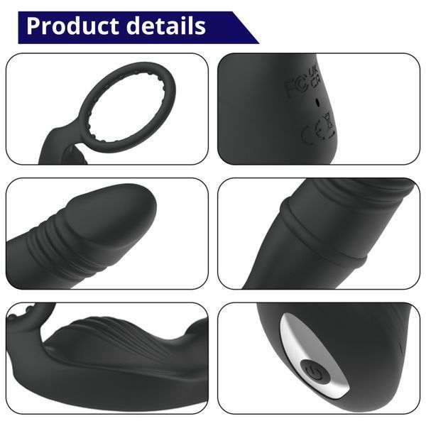 Масажер простати - Erospace Men&rsquo;s Play Thrusting Prostate Massager APP Controlled B5 62050071-0005 фото