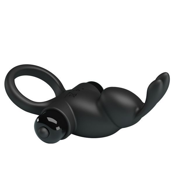 Ерекційне кільце з вібрацією Pretty Love Vibrant Penis Ring I Black 6603BI-210204 фото