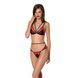 Комплект білизни Passion PEONIA SET XXL XXXL red, бра, трусики SO8467 фото 1