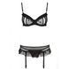 Сексуальний комплект з поясом для панчіх Passion LOVELIA SET L XL, black SO4777 фото 5