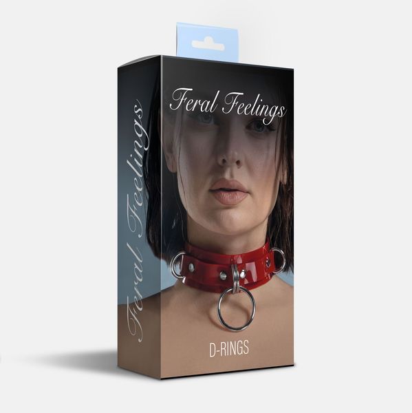 Нашийник для фіксації Feral Feelings - D-Rings Red SO9285 фото