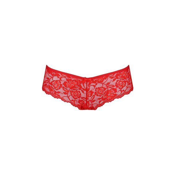Трусики-бразиліана з квіткового мережива Passion RAJA THONG, red SO5376 фото