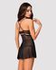 Еротичний мереживний комплект із сіточкою Obsessive 838-BAB-1 babydoll & thong black XXL SO7181 фото 2
