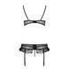 Сексуальний комплект з поясом для панчіх Passion LOVELIA SET L XL, black SO4778 фото 6