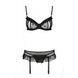 Сексуальний комплект з поясом для панчіх Passion LOVELIA SET L XL, black SO4778 фото 5